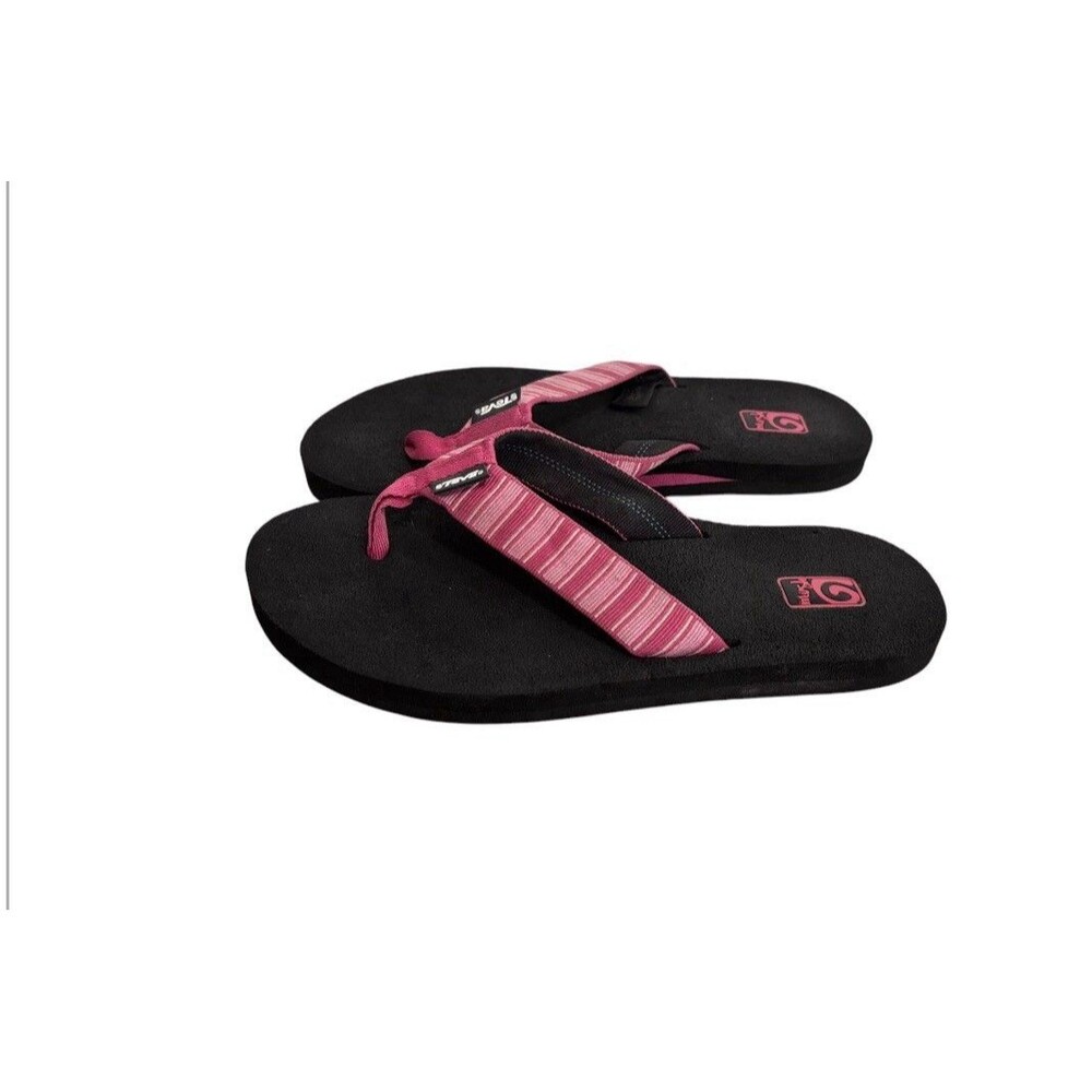 Teva Mush II Women's Flip Flop Sandals Size 8 Pink Black